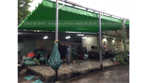 Thiết kế lắp đặt mái che di động quán nhậu nhanh chóng tiện lợi